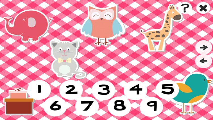 Animal counting game for babies: Learn to count the numbers with baby stuff