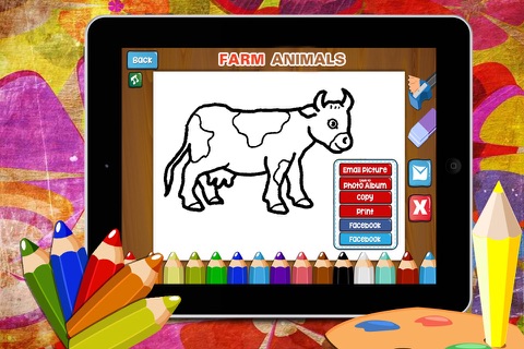 Barn Animals Coloring Book for Kids screenshot 4
