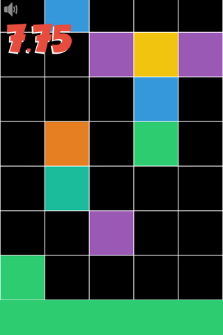 Don't tap any black tile! Touch the lowest colored tile only! Reach the target as soon as possible. screenshot 3