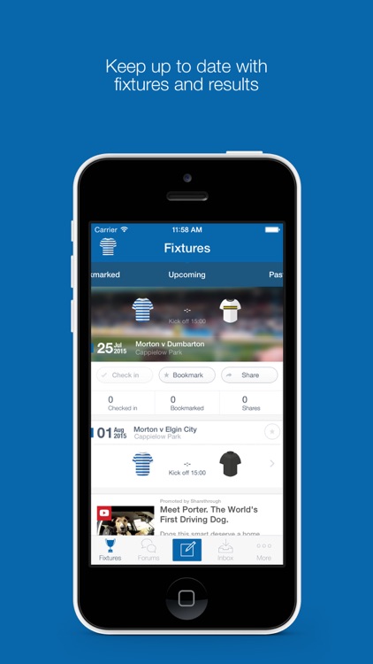 Fan App for Greenock Morton FC