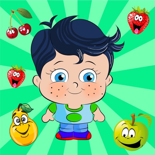 Learn French with Little Genius - Matching Game - Fruits