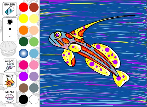 Beautiful Tropical Fishes Coloring for Kids Lite screenshot 4