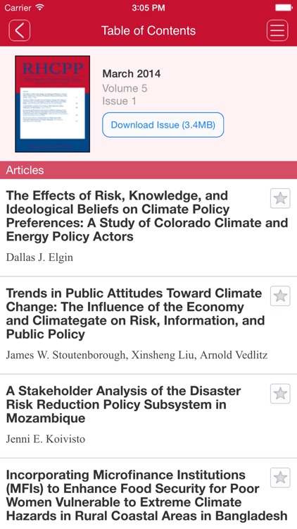 Risk, Hazards & Crisis in Public Policy