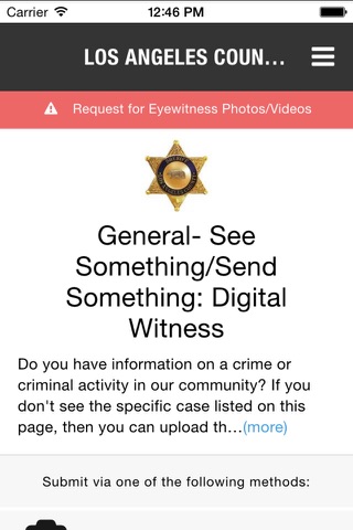 LA Sheriff Digital Witness screenshot 2