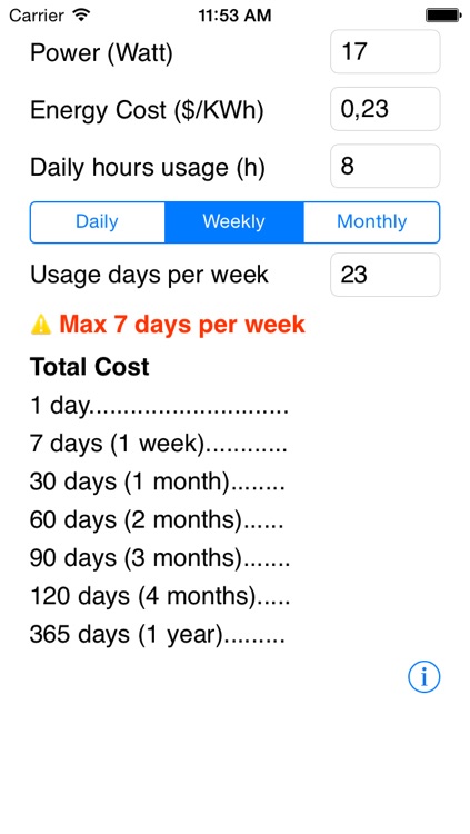 Power Cost screenshot-4