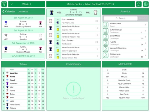 Italian Football Serie A 2013-2014 - Match Centre screenshot 2