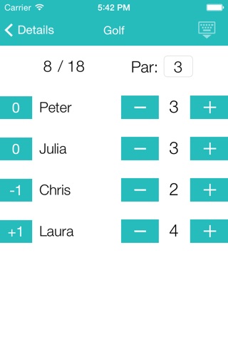 Tally - simple golf and sports scorekeeper screenshot 3