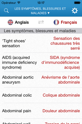English-French Medical Dictionary for Travelers screenshot 2