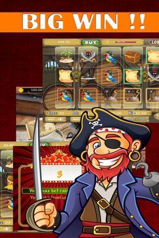 Pirate Slots - King of Treasure Casino fantasy :Free Bonus Lottery Payout Games screenshot 3