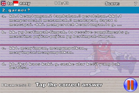 Kamus Lengkap Quiz Game screenshot 2