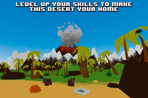 Pixel Volcano Island Survival Simulator 3D Full screenshot 4