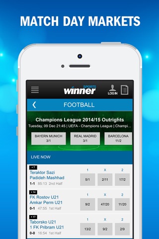 Winner Football - Live Betting, Scores, Sports Odds, Results, In Play screenshot 2