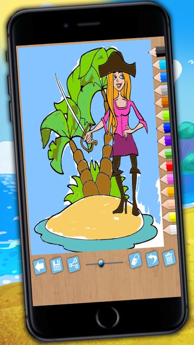 How to cancel & delete Paint and color pirates - Educational pirates coloring game for kids aged 1 to 6 years from iphone & ipad 3