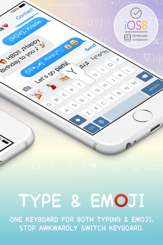 Emoji Keyboard Shortcut Extension - Auto Emojis and Japanese Emoticons Suggestion Custom Keyboard for iOS 8 screenshot 2