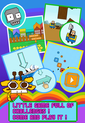 Pixel Mania - the best brain challenge ever! Enjoy Lumbermen, Melody Arrow, Zombie Hunter and Squares Puzzle screenshot 3