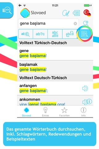 German <-> Turkish Slovoed Classic talking dictionary screenshot 2