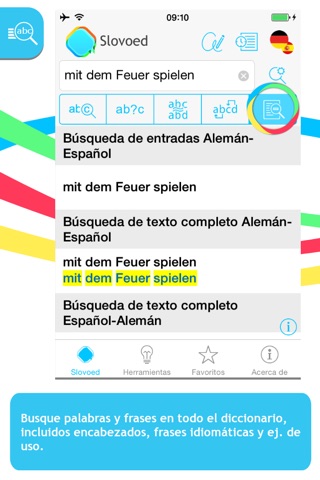 German <-> Spanish Slovoed Classic talking dictionary screenshot 2