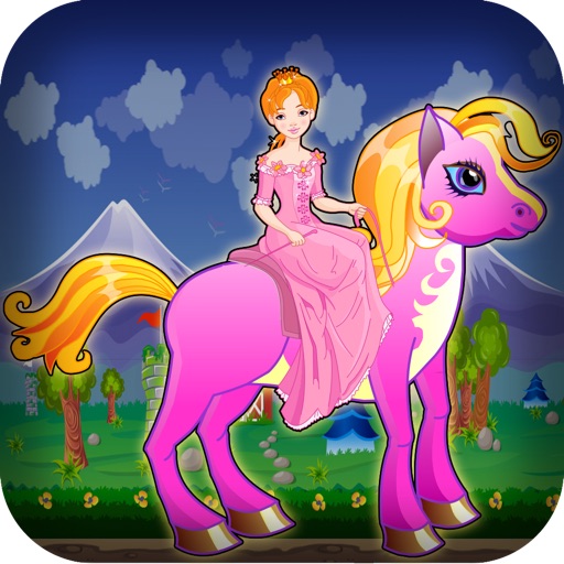 Princess Rainbow Unicorn Dash  - Dragon Siege Chase Free icon