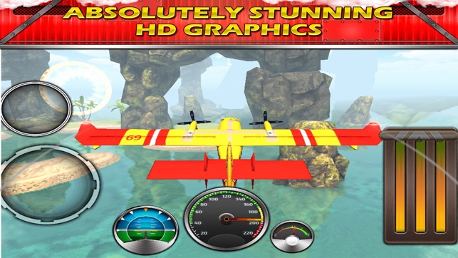 Sea plane Exotic Island Real Fly & Park Airplane Racing Game(圖4)-速報App