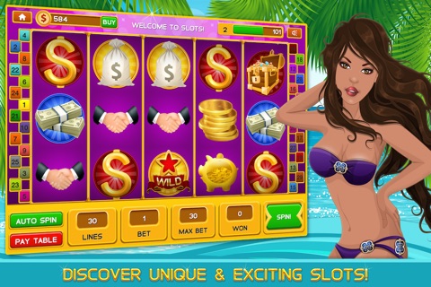 Caribbean Vacation Casino Slots PRO - The Big Bonus Vegas Slot Machine Game screenshot 2