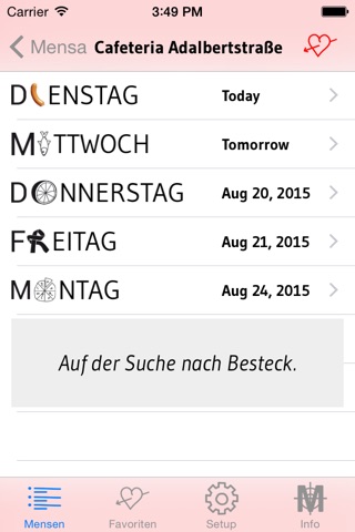 Mensa-Jäger Ad-Free: Mensa Speiseplan werbefrei u.a. Berlin München Köln Frankfurt Bochum Hamburg uvm.! screenshot 4