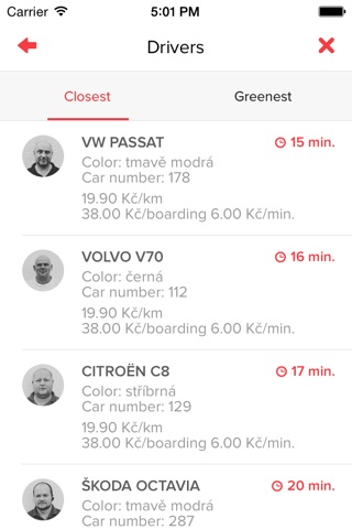 upTAXI - taxi aplikace pro Prahu screenshot 3