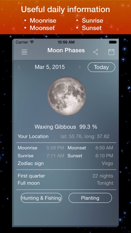 Moon Phase Calendar .