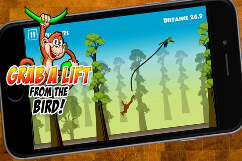 Swinging Monkey - For Kids! Swing Through The Heat Of The Jungle As Far As The Baboon Can! screenshot 2