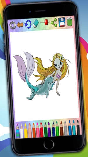 Pinta sirenas mágico – colorear  la  sirenita   y  pintar di(圖3)-速報App