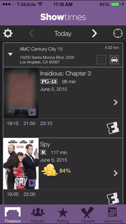 Showtimes - Local Movie Times & Tickets