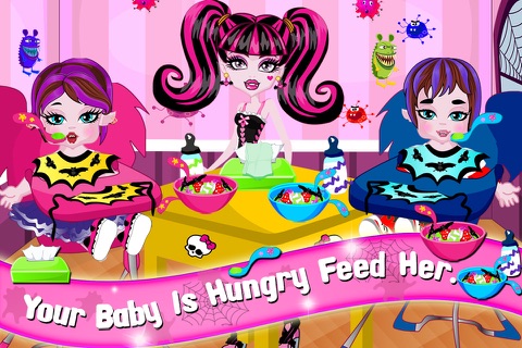 NewBorn Twins Monster Sister free girls games screenshot 2