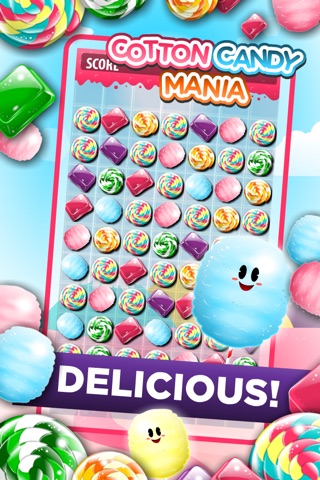 ``A Cotton Candy Mania`` - Blast Of ZigZag Puzzle Games For Pets And Kids HD FREE screenshot 3