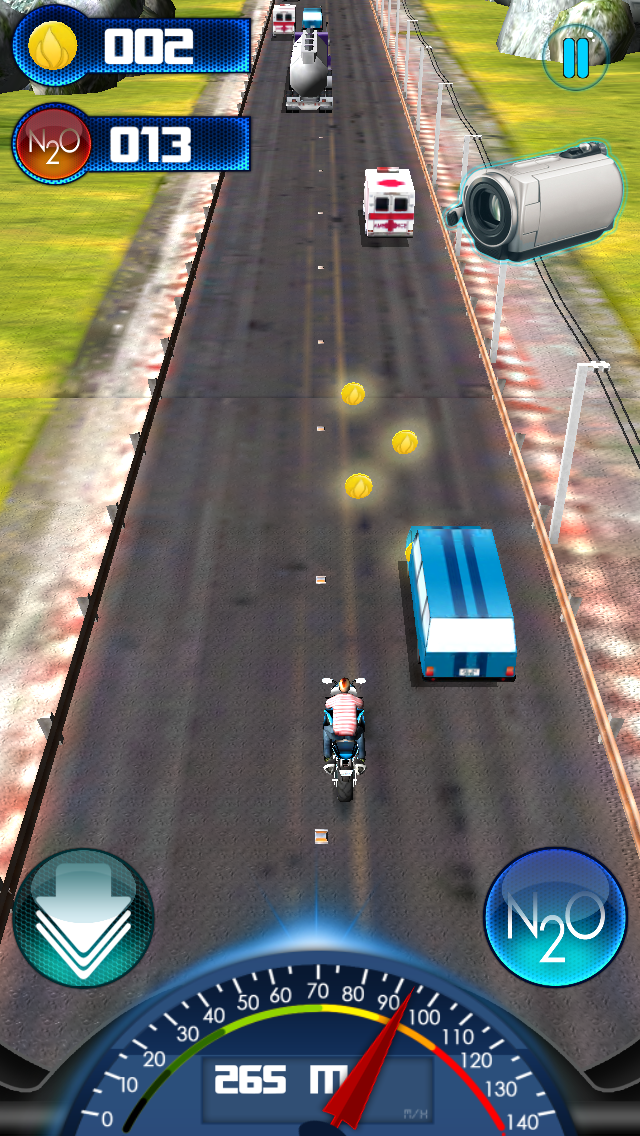 3D City Moto Racer Endless