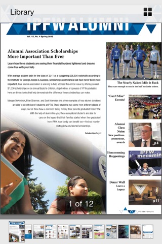 IPFW Mobile Alumni Magazine screenshot 2