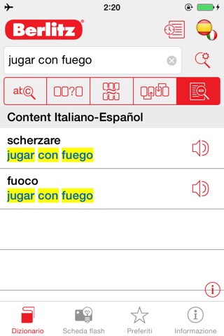 Italian <-> Spanish Berlitz Basic Talking Dictionary screenshot 3