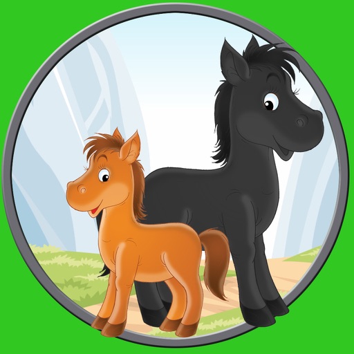 beautiful horses for all kids - free game icon