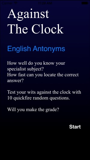 Against The Clock - English Antonyms(圖1)-速報App