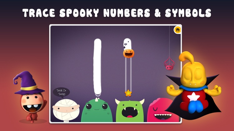 Monster Trace: Creepy Crawly Numbers and Math Symbol Tracing for spooky kids screenshot-4