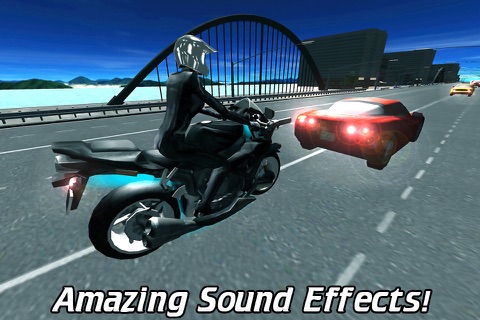Police Bike Racing Simulator 3D – Chase & Shoot Crime Town Street Robbers Cars as an police moto driver screenshot 3