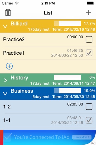 Targets - Time management app screenshot 2