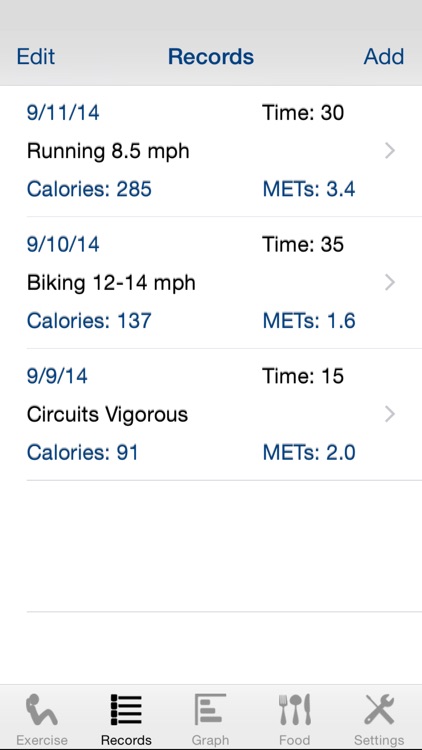 Exercise Calculator