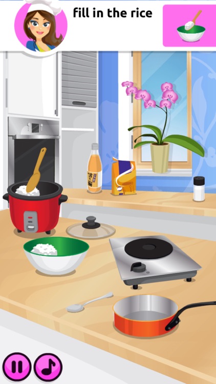 Yummi Sushi Cooking for Kids - Free Japan Vegetarian Recipes Game with Chef Emma