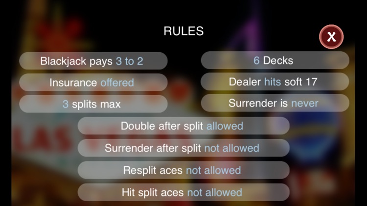 Blackjack Basic Strategy Chart Card: Any Rules, Best Odds screenshot-3