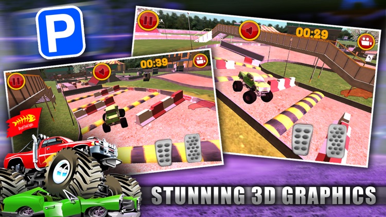 Monster Truck Jam - Expert Car Parking School Real Life Driver Sim Park In Bay Racing Games