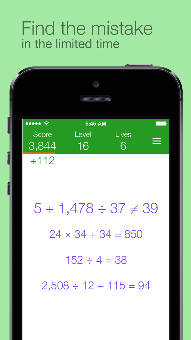 How to cancel & delete Find the Mistake: Math — practice mental arithmetic, develop attentiveness from iphone & ipad 3