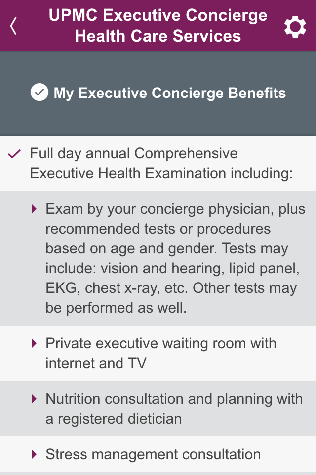UPMC Executive Concierge