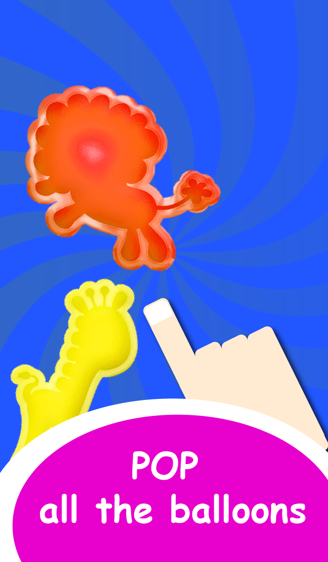 Zoo Balloon, Just pop it Awesome dinosaur, animal and fish shapes.