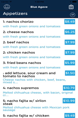 Blue Agave, Online Ordering screenshot 3