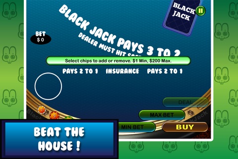 Black Jack Bunny – Mega 21 Las Vegas Card Game Free ! screenshot 4