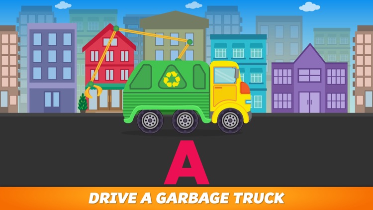 ABC Garbage Truck Free - an alphabet fun game for preschool kids learning ABCs and love Trucks and Things That Go